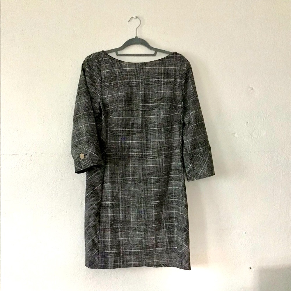 H&M Gray Plaid Dress